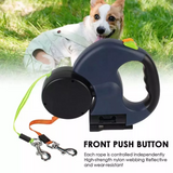 Twin Trail Dual Dog Leash — Reflective, 360° Swivel