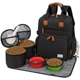 Pack & Pine Voyager airline-approved dog travel bag with bowls