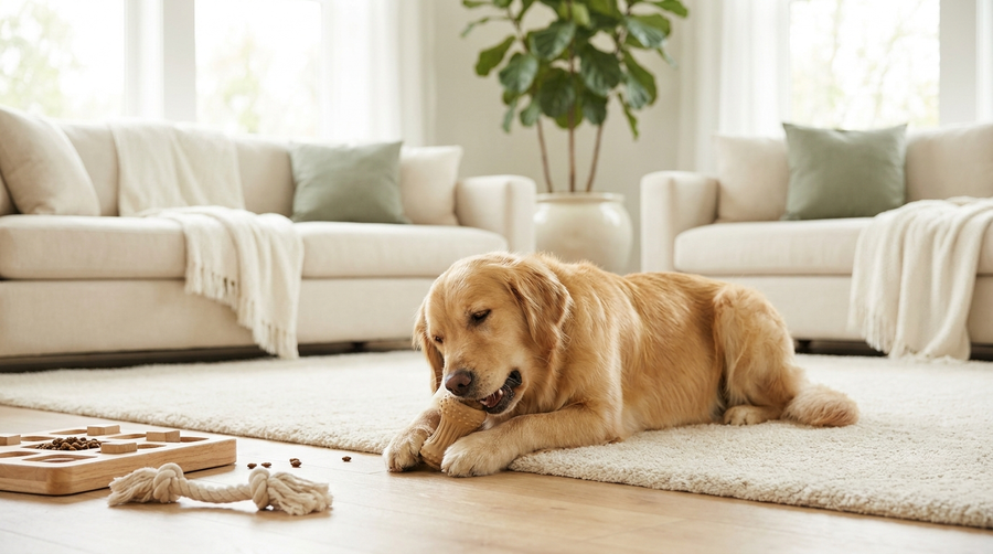 A tired dog is a happy dog